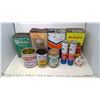 Image 2 : LOT OF OF OIL CANS , MISC TINS, 2 AMOCO LUBRICATING GREASE TUBES (FULL)
