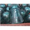 Image 3 : 15 GREEN GLASS INSULATORS 'NEW YORK, BROOKFIELD'