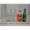 Image 2 : 4 COCA COLA GLASS BOTTLES, 1 7-UP GLASS BOTTLE