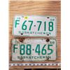Image 1 : TWO 1968 SASK FARM LICENSE PLATES