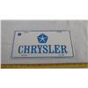 Image 1 : CHRYSLER LICENSE PLATE