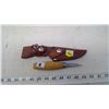 Image 2 : Mora/Frost Sweden traditional knife blade 2 1/4"W leather Taymor normal sheath