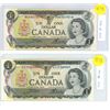 Image 1 : BC-46B ? TWO 1973 DOLLAR BILLS