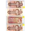 Image 1 : BC-47B ? 1974, BC-55A-1986, (2) BC-55B-1986 TWO DOLLAR NOTES