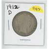 Image 1 : 1912D USA BARBER HALF DOLLAR