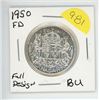 Image 1 : 1950 FULL DESIGN CANADIAN FIFTY CENT PIECE