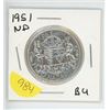 Image 1 : 1951 ND CANADIAN FIFTY CENT PIECE