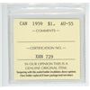 Image 3 : 1959 ICCS GRADED CANADIAN SILVER DOLLAR - AU55