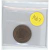 Image 1 : 1859 N9 ICCS GRADED CANADIAN LARGE CENT - AU50