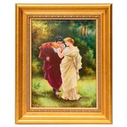 Porcelain Painted Portrait Plaque