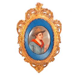 Porcelain Painted Portrait Plaque