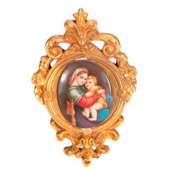 Porcelain Painted Portrait Plaque