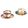 Image 1 : Blue and Gold Meissen Cup and Saucer and a Dresden Cup and Saucer