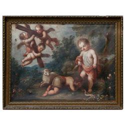 An 18th century Biblical painting.