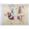 Image 1 : Two watercolors and a lithograph.