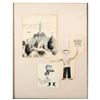 Image 7 : Three framed ink drawings of San Francisco.