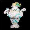 Image 8 : Meissen Pair of Potpourri Urns and a Continental Porcelain Figural Box