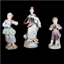 Three Meissen Figures