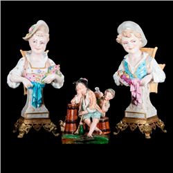 Two Meissen Style Figural Groups. Continental.