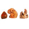 Image 1 : Three Chinese stone carvings.