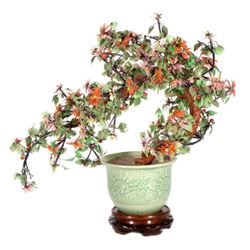 A Chinese hardstone tree.