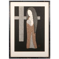 Japanese woodblock print.