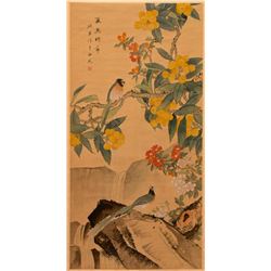 Two Chinese scrolls.