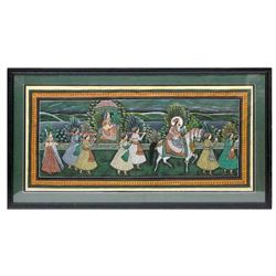 A Mughal painting.