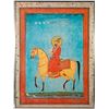 Image 1 : A Mughal painting and 20th century lithograph.
