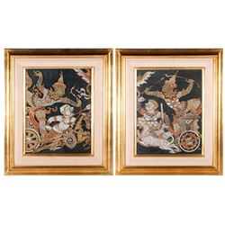 Balinese paintings on fabric.