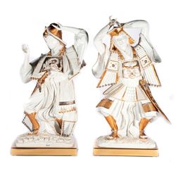 A pair of Carpie porcelain dancers.