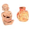 Image 1 : Two Pre-Columbian style pottery pieces.