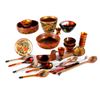 Image 1 : A collection of wooden Russian serving pieces.