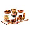 Image 2 : A collection of wooden Russian serving pieces.