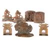 Image 1 : A collection of metal desk objedts.
