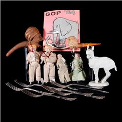 A rare 1964 political pamphlet and other objects.