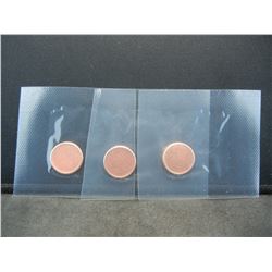 (3) Blank Penny Planchets