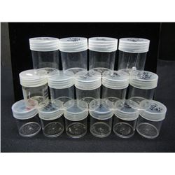 (15) Half Dollar Coin Containers, (No Coins)
