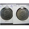 Image 2 : (2) 1972 D Ike Dollars