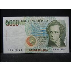 1985 Italy 5000 Lire