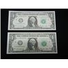 Image 1 : (2) 2009 Consecutive Serial Number Federal Reserve Dollars