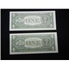 Image 5 : (2) 2009 Consecutive Serial Number Federal Reserve Dollars
