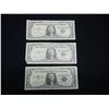 Image 1 : (3) 1957 One Dollar Silver Certificates