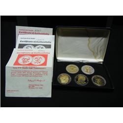 Great American Presidents Double Eagle Commemorative Collection, (5) Coins With COA
