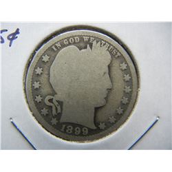 1899-O Barber 25c.  Good.