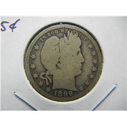 1899-O Barber 25c.  Good.