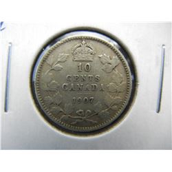 1907 Canada 10c.  VF.