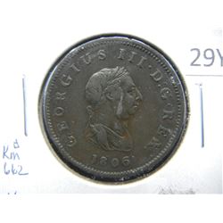 1806 Great Britain 1/2 Penny.