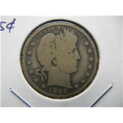 1898-O Barber 25c.  Good.