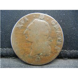 1791 France Sol.  Fine.